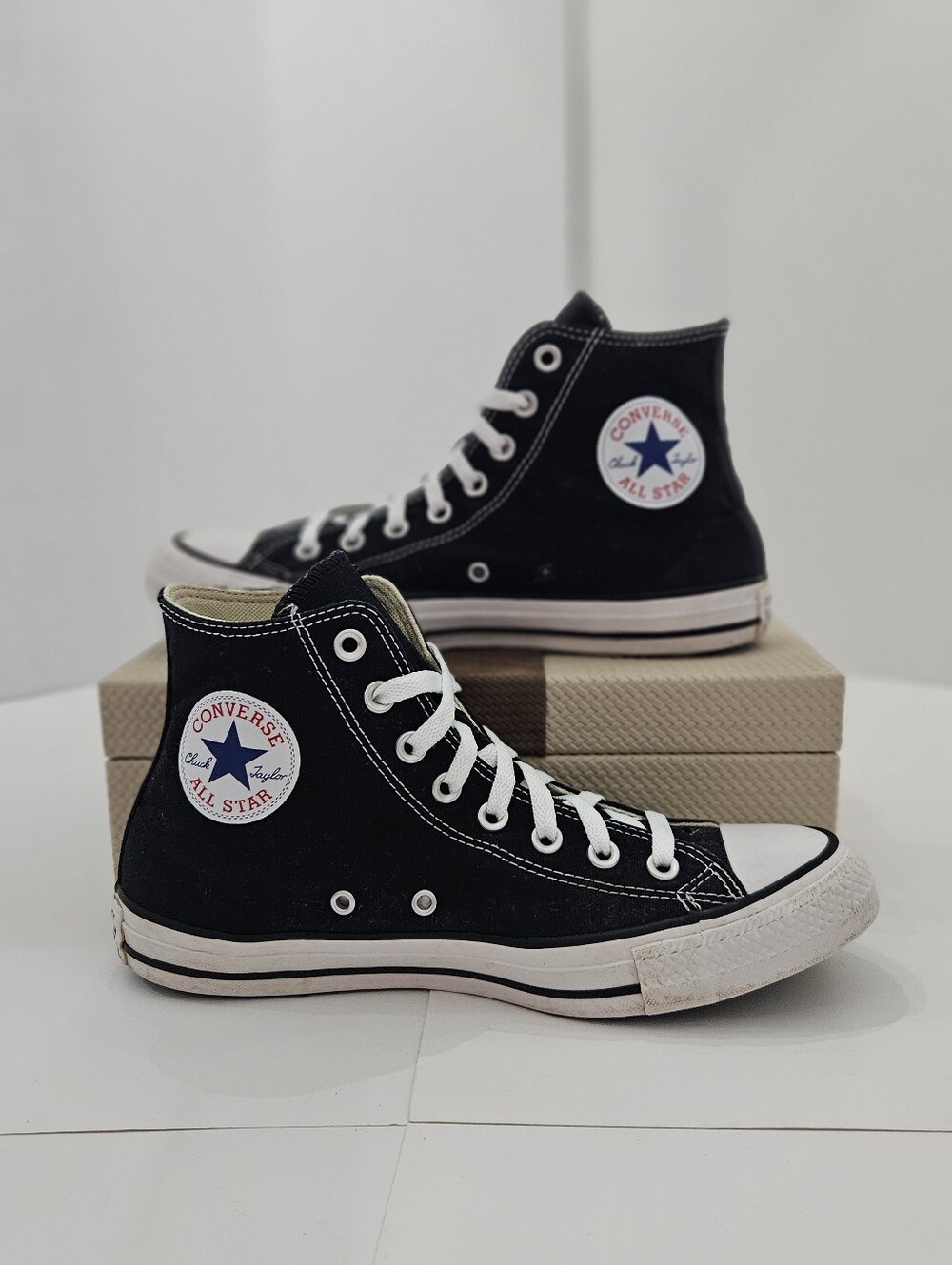 Black Converse High Tops W 9.5 / M 7.5